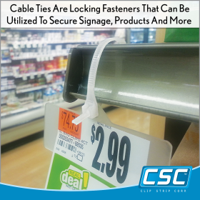 8" cable tie sign fastener, ECT-8, by Clip Strip®