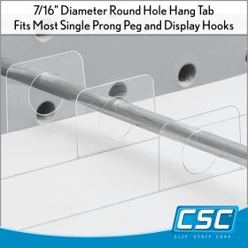 7/16" round hole hang tab, ETR-14
