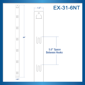 Econo Clip Strip | Plastic Product Display, EX-31-6NT