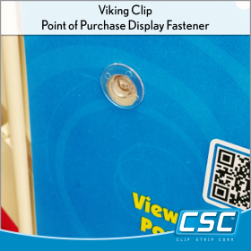 Viking Clip, ½" Clear, Retail Display fastener, NC-12CL