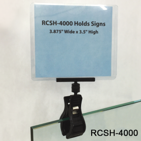 Roto Clip with Print Protector/Sign Holder, RCSH-4000BK