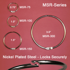 MSR-300, metal snap O ring, by the inventor of the Clip Strip Merchandiser