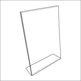 8.5" x 11" Acrylic Slanted Sign Holders | Retail and Business Display, 17011