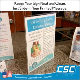 Clip Strip®'s 8.5" x 11" T-Style Acrylic Sign Holder, 410. Order NOW!