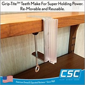 In stock and ready to ship, Clip Strip Corp.'s Grip-Tite™ "C" Clamp Flag Position Sign Holder, CCMA-03