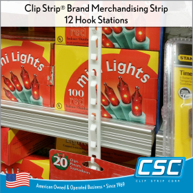 clip strip merchandising strip original patent style, CS-12