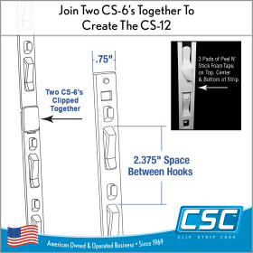 Clip Strip® Merchandising Strip, with Tape, CS-12