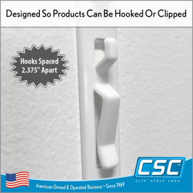 Six Hooks, Merchandising Strip, No Tape, CS-6NT,  by Clip Strip®