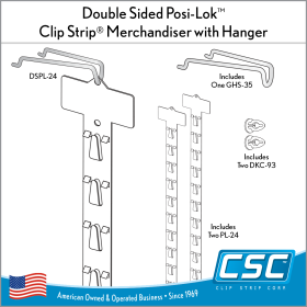 Clip Strip Corp.'s Double sided plastic clip strip, DSPL-24