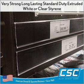 48" C  Style Data and Label Price Channel | Self Stick | Shelf Edge, ECC-481, by Clip Strip Corp.