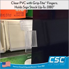 Grip-Tite™ Channel Strip Sign Holder, Flag Position, EG-13. Offered by Clip Strip Corp.