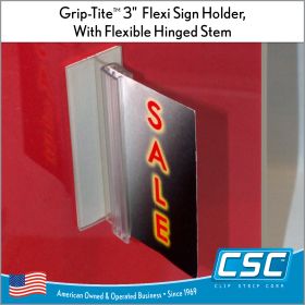 Flexible Sign Holder, 3" long, EG-20-3, in stock and ready to ship!