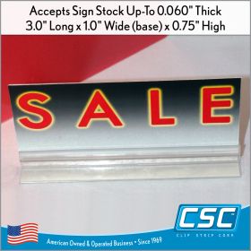 Grip-Tite™ Flexible Sign Holder, 3" long, EG-20-3, by Clip Strip Corp.