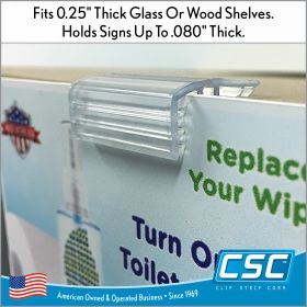 Clip Strip Corp.'s Easy-To-Use Grip-Tite™ Hinged Flush Sign Holder for Thin Shelves, EG-30