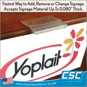 CLip strip Corp.'s Grips Wood Shelf Edge Sign & Label Holder | Clip Strip, EG-56