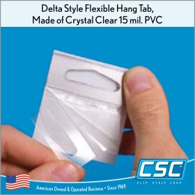 Delta Style Flexible Hang Tab, ETP-10, in stock and ready to ship