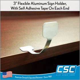 Removable 3" Flexible Aluminum Sign Holder, FAS-312-3, in stock and ready to ship