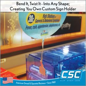 Multi Surface 6" Flexible Aluminum Sign Holder, FAS-312-6, by Clip Strip Corp.