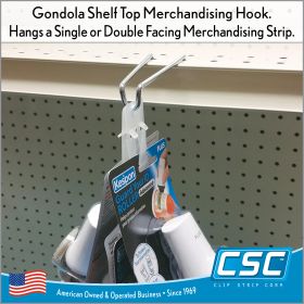 Clip Strips® Gondola Shelf Flag Merchandising Hook, GSH-35