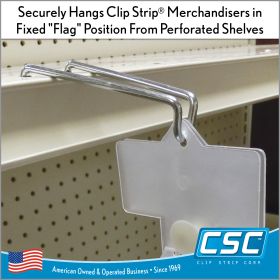 Clip Strip Corp.'s Gondola Off the Shelf Merchandising Hook, GSH-35. Available today.