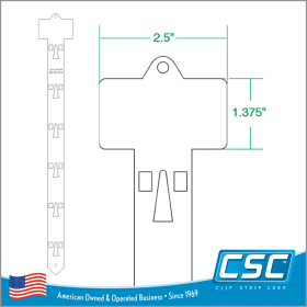 posi lok clip strip merchandising strip 18.625" long 6 hooks with header, PL-6