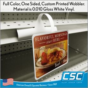Clip Strip Corp.'s Rectangular Shelf Wobbler, Custom Printed, RSW-1121