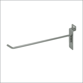 chrome 10 inch slatwall hook, SHM-14-10C, by Clip Strip Corp.