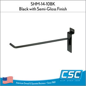 chrome 10 inch slatwall hook, SHM-14-10BK, by Clip Strip®
