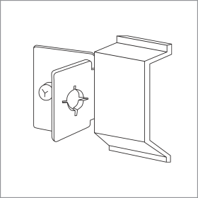 Self-Piercing Channel Flag Sign Holder, SP-201, by Clip Strip Corp.