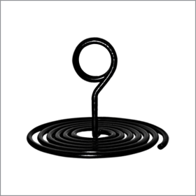 1.75" Tall Spiral Base Countertop Signage Holder, Black, SPC-175