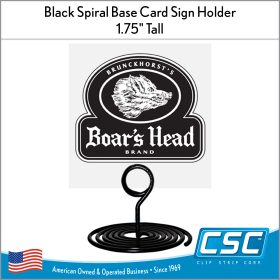 Spiral Base Card Sign Holder by Clip Strip Corp. Always in stock and ready to ship!