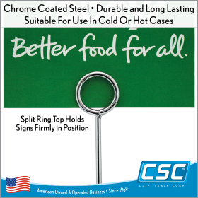 Clip Strip Corp.'s Spiral Base Sign Holder, Chrome, 6" Stem, SPC-675C