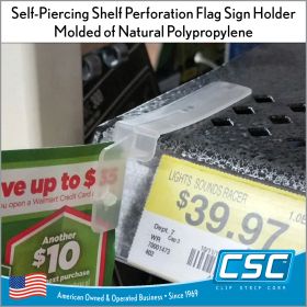 perforated shelf sign flag holder, spl-200