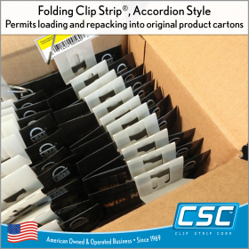 Permits loading and repacking into original product cartons, WMS-FS-30, by Clip Strip Corp.