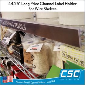 long wire shelf display price channel sign holder adapter, WR-1244, by Clip Strip Corp.