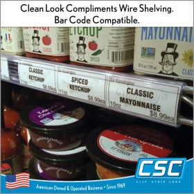 Clip Strip Corp.'s metro nexel wire display shelf edge price label channel holder, WR-1244