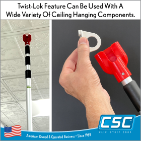 Easy and Safe to use 8' Telescoping Installation Pole, 9250