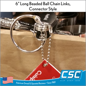 beaded chain for signage and product hanging, ball, BC-3CS