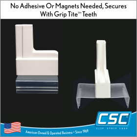 Clip-On Base gondola sign holder, BSM-8505, offered by Clip Strip Corp.