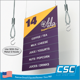 12" ceiling hanging cable for signs, CBSH-12