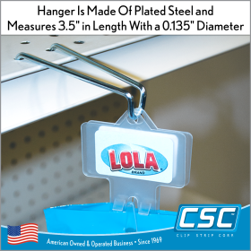 Double sided plastic Clip Strips, Includes Hanger and Peel N Stick Pads, DSPL-6