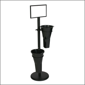 Floral Display Stand  – Includes 2 Plastic Vases & Sign Holder, FDC-145012