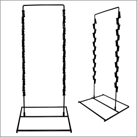 Clip Strip Countertop Snack Display Rack - Point of Purchase Merchandise Display, FSS-2