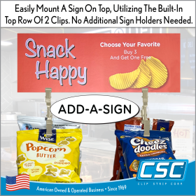 Clip Strip Countertop Snack Display Rack - Point of Purchase Merchandise Display, FSS-2