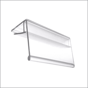 Glass Shelf Label & Ticket Holder, 2" Long x 1" Tall, GSTH-1