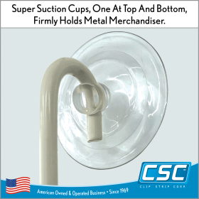 MS-32SCBK, metal clip strip with suction cups