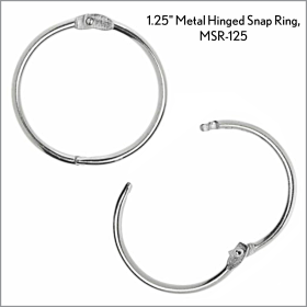 Clip Strip Corp.'s point-of-purchase  
1.25" Metal Hinged Snap Ring, MSR-125, In-Stock Now And Ready For Same Day Shipping!