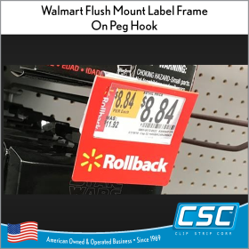 Walmart Flush Mount Rollback Label Frames / Holders - WMRB-Series