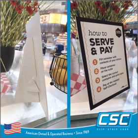 Clip Strip Corp. 7", Double Wing, Self Stick Cardboard Easel, BEB-1236W, in stock now and ready to ship