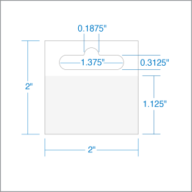 Sombrero Style Flexible Hang Tab, ETP-11